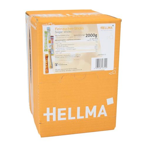 Hellma Feinzucker-Sticks, 500 Portionen je 4g