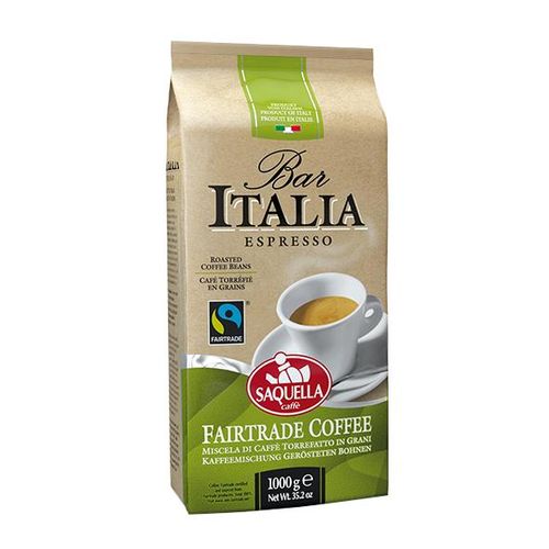 SAQUELLA Espresso Bar Italia Fairtrade, 1000g ganze Bohne