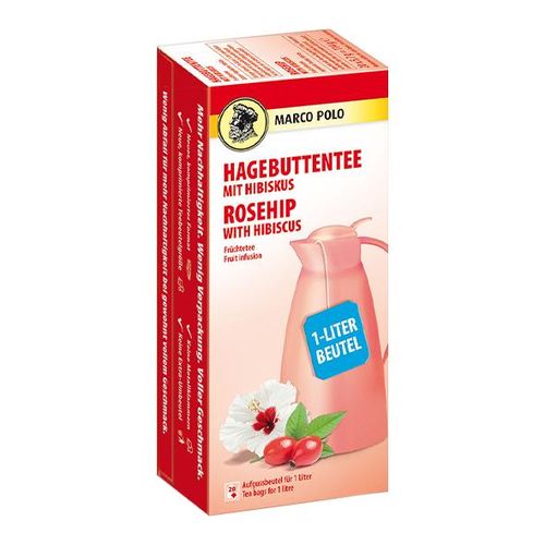 Marco Polo Hagebuttentee mit Hibiskus, 1 Liter Beutel