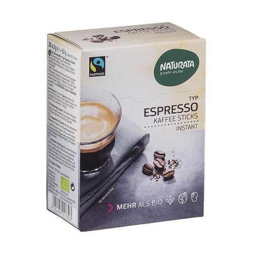 Naturata Bio Espresso Coffee Sticks, Instant, 25 StÃ¼ck