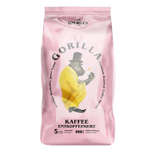 Gorilla Kaffee Entkoffeiniert, 1000g ganze Bohne