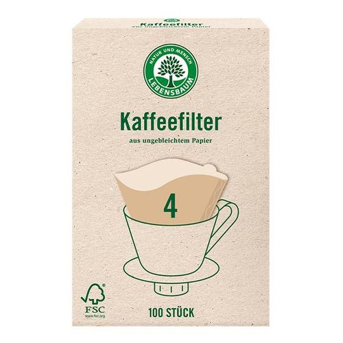 Lebensbaum Kaffeefilter Gr. 4, 100 StÃ¼ck