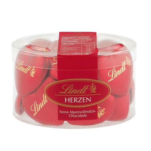 Lindt Schokoladenherzen Rot KÃ¶cher, 300g