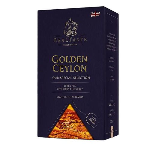 RealTaste Golden Ceylon Black Tea, 20 Pyramidenbeutel