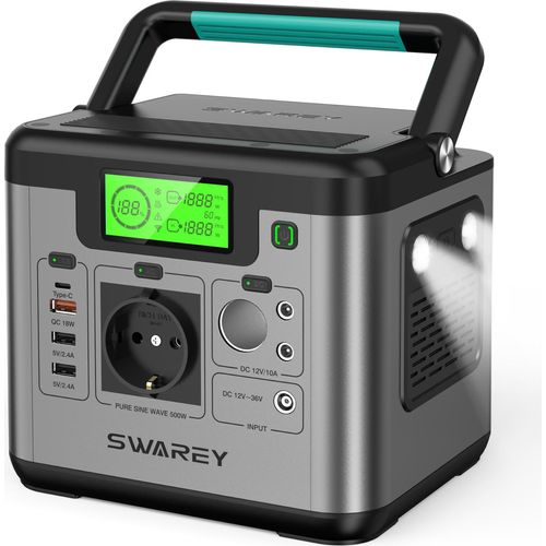 SWAREY S500 Pro 518Wh Solarspeicher Power Station Solar Generator Solargenerator Power Generator Stromerzeuger Portable Solar Powerbank Batterie Ladegerät Akkuladegerät