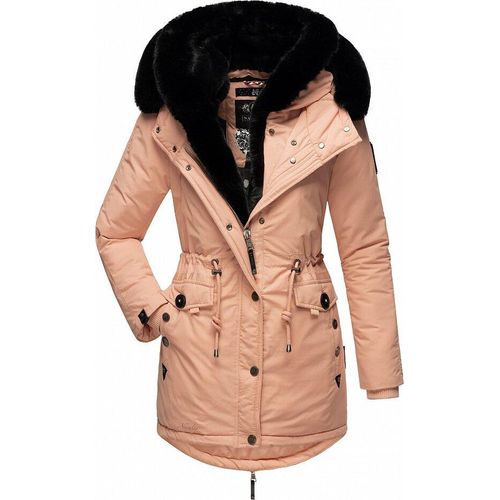 Navahoo Damen Jacke Parka Mantel Winterjacke Warm Gefüttert Kapuze Sweety Deluxe Rose Gr. 38 - M