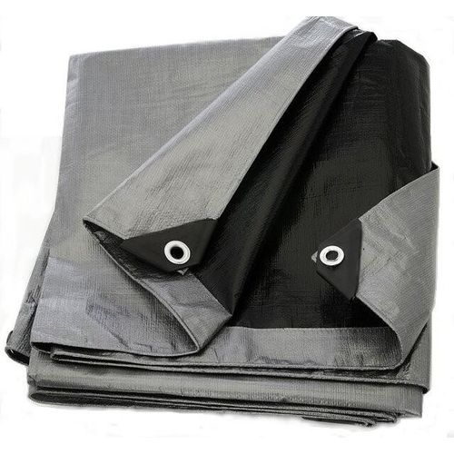 Ekspand | Plane 10x12m 260g - Silber-Schwarz - Frostbeständig- Wasserdicht - UV-Schutz