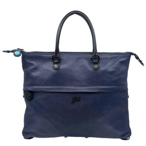 Tasche Gabs G3 M Tasca Zip Blau 100% Leder