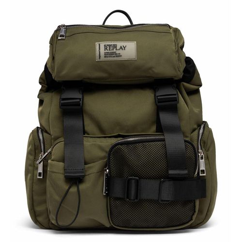 REPLAY Laptoprucksack Rucksack mit Laptopfach Backpack Military Green khaki