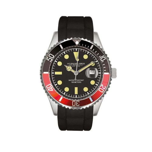 Uhr A.G.Spalding&Bros. Herren Schwarz Rot