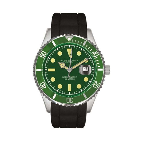 Uhr A.G.Spalding&Bros. Herren Schwarz Grün