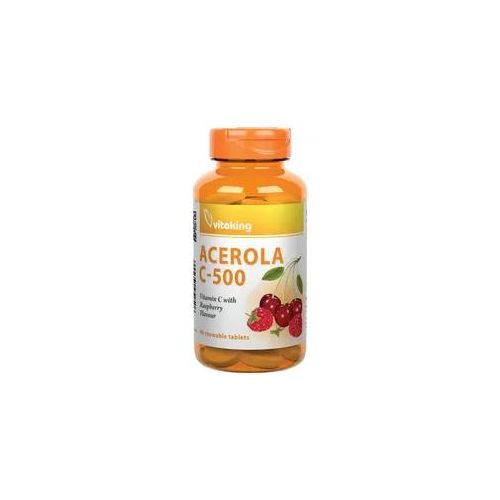 Vitaking Vitamin C-500 Acerola Plus (40 Kautabletten, Blaubeere)