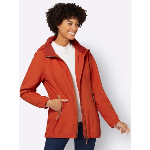 Langjacke CASUAL LOOKS, Damen, Gr. 40, rot (rostrot), 100% Polyester, unifarben, Langarm, Jacken