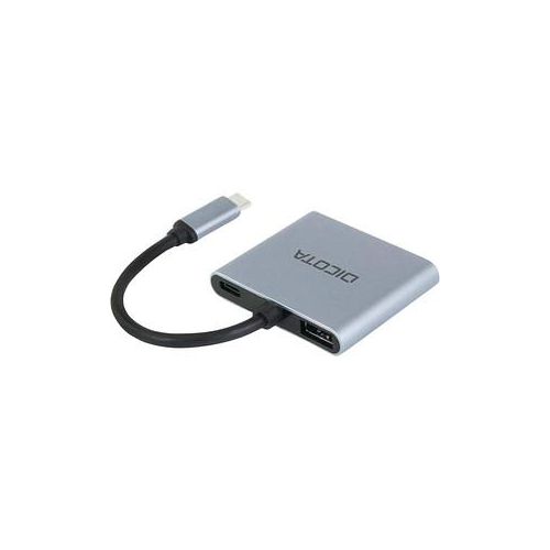 DICOTA USB-Hub D32063 4-fach silber