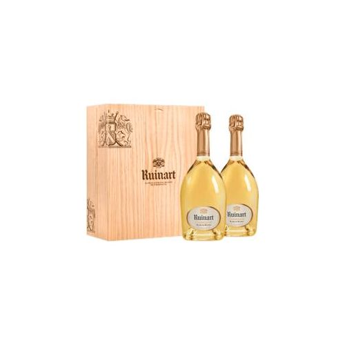 Champagner Geschenkset - Ruinart - Blanc de Blancs - 2 fl. - in Holzkiste