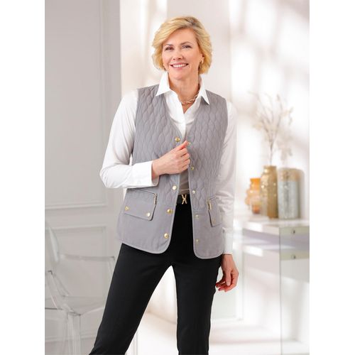 Steppweste CLASSIC, Damen, Gr. 38, grau, 89% Polyester, 11% Polyamid, Wattierung:100% Polyester, unifarben, Westen