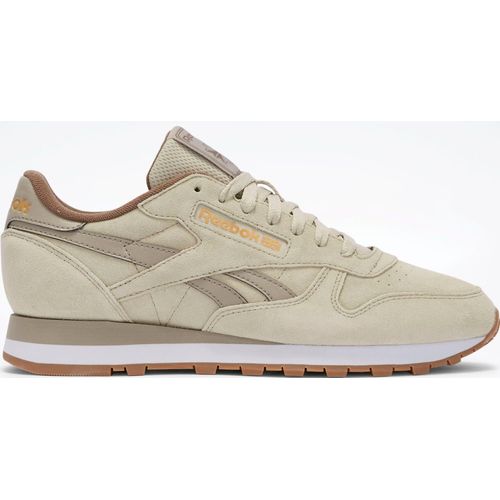 Sneaker REEBOK CLASSIC "CLASSIC LEATHER", Gr. 38,5, classic beige, classic beige, ash, Leder, Synthetik, sportlich, Schuhe