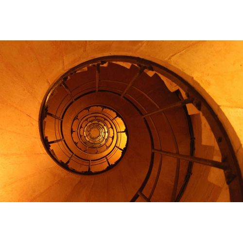 Fototapete PAPERMOON "Wendeltreppe", bunt (mehrfarbig), B:4,5m L:2,8m, Vlies, Tapeten
