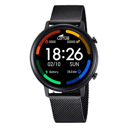 Lotus Smartwatch Sportuhr Edelstahlband schwarz 50043/1