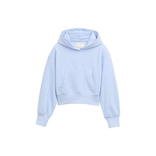 TOM TAILOR Mädchen Cropped Hoodie Sweatshirt, blau, Uni, Gr. 128