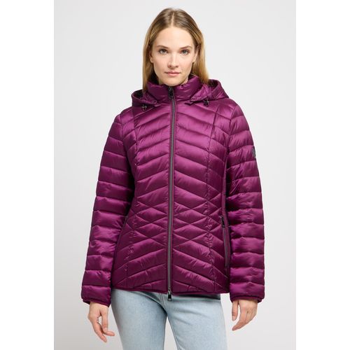 Steppjacke BARBARA LEBEK, Damen, Gr. 36, lila (schwarz plum), Steppware, Obermaterial: 100% Polyamid. Futter: 100% Polyester, unifarben, casual, regular fit taillenbedeckt, ohne Ausschnitt, Langarm Bündchen, Jacken, mit Kapuze