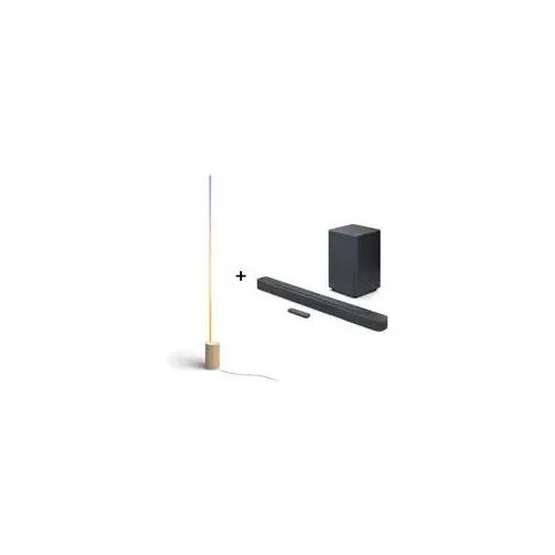 Philips Hue Gradient Signe Oak Stehleuchte + JBL Bar 2.1 Deep Bass (MK2)