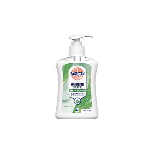 Flüssigseife Sagrotan Aloe Vera, antibakteriell, dermatologisch getestet, weiß, 250 ml, in Pumpspender