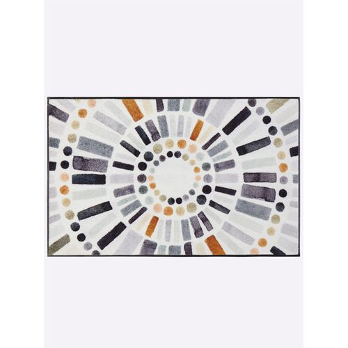 Fußmatte Gr. 1, grau (grau, beige), B:40cm H:7mm L:60cm, Polyamid, Kunstfaser, Teppiche