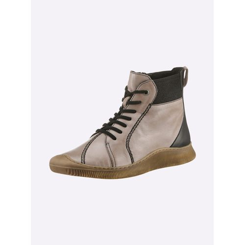 Stiefelette GEMINI, Damen, Gr. 41, grau (hellgrau), Glattleder, modisch, Schuhe