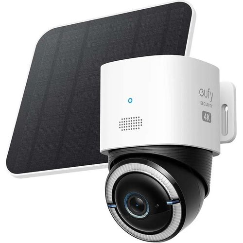 eufy 4G LTE Überwachungskamera mit WLAN, 4K UHD Schwenk-Neige-Funktion, Kabellos, Solarbetrieben mit Solarpanel, KI-basierte Personen-/Fahrzeugverfolgung, inklusive SIM-Karte