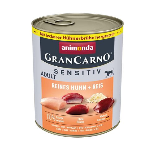 animonda GranCarno Adult Sensitiv Reines Huhn + Reis 12x800g