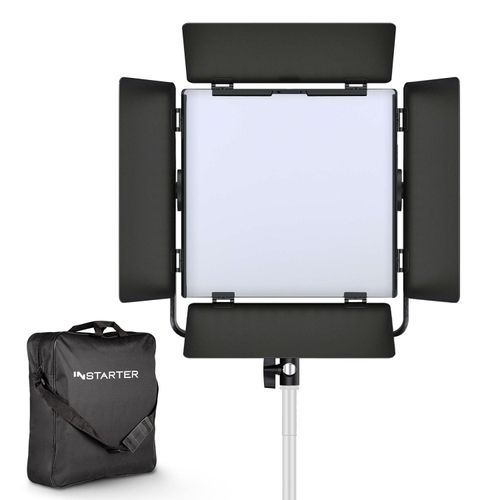 Instarter LED Videoleuchte 60 W, Videolicht mit 360° RGB-Spektrum, Studioleuchte mit App-Steuerung, Video-Beleuchtung Bi-Color, vielseitiges Kamera Zubehör