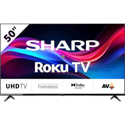 E (A bis G) SHARP LED-Fernseher Fernseher Gr. 50, schwarz