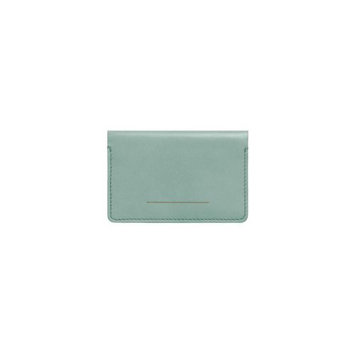 Horizn Studios Double Card Holder, Leder - Aqua Grün