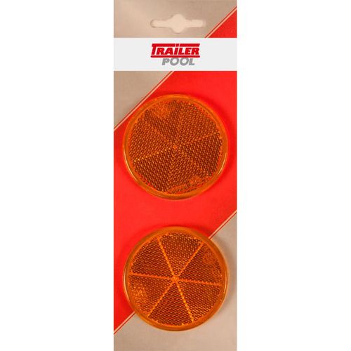 Seitenrückstrahler mit 60 mm Durchmesser, in Gelb, von Trailer Pool, 2 Stück