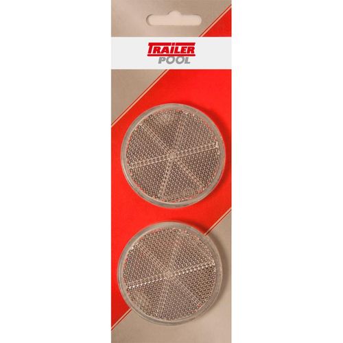 Seitenrückstrahler mit 60 mm Durchmesser, in Weiß, von Trailer Pool, 2 Stück