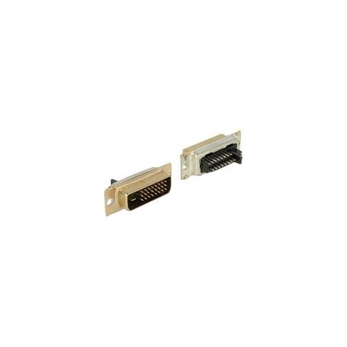 Steckverbinder DVI 24+1 Stecker, Lötversion silber