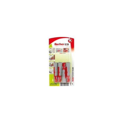 Dübel DUOPOWER 12x60 K hellgrau/rot, 4 Stück