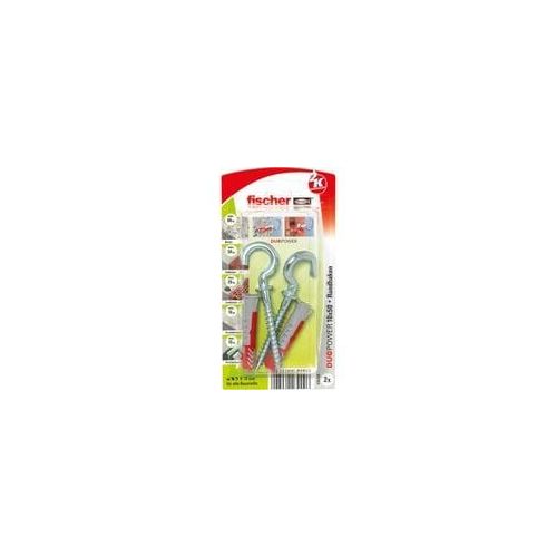 Dübel DUOPOWER 10x50 RH K hellgrau/rot, 2 Stück