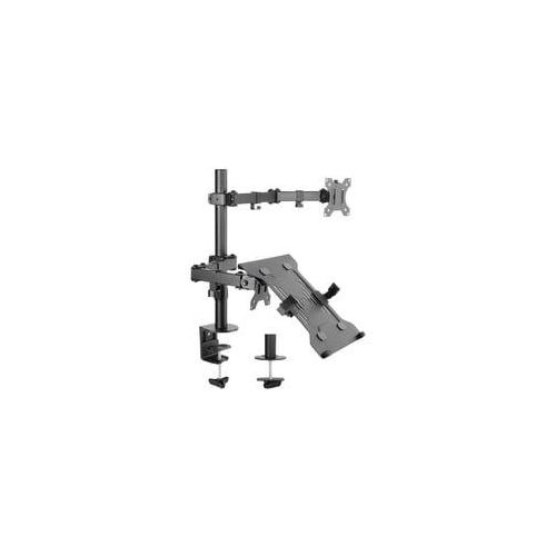 Monitorhalterung mit Laptop-Arm Flex schwarz, für Monitore von 13