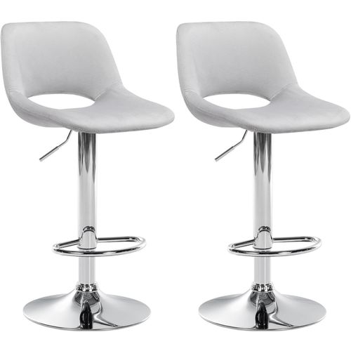 CLP 2er Set Barhocker Camden I Samt-Bezug