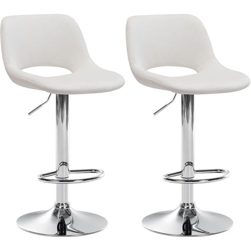 CLP 2er Set Barhocker Camden I Samt-Bezug