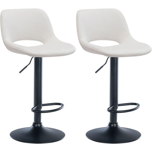 CLP 2er Set Barhocker Camden I Samt-Bezug