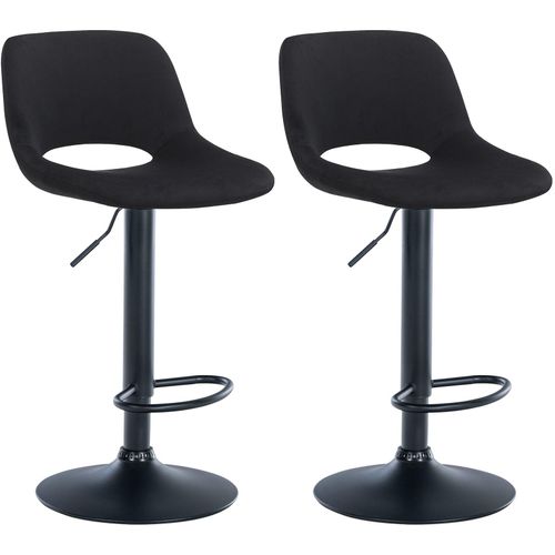 CLP 2er Set Barhocker Camden I Samt-Bezug