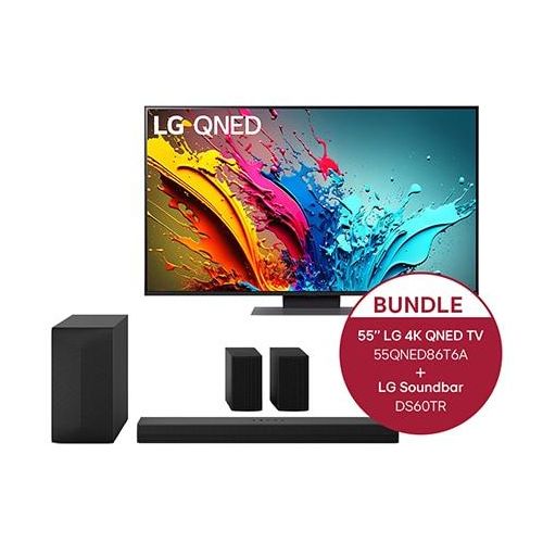 LG 55" QNED86 4K Smart TV + 5.1 Soundbar DS60TR mit 440 Watt 55QNED86T6A.DS60TR Fernseher