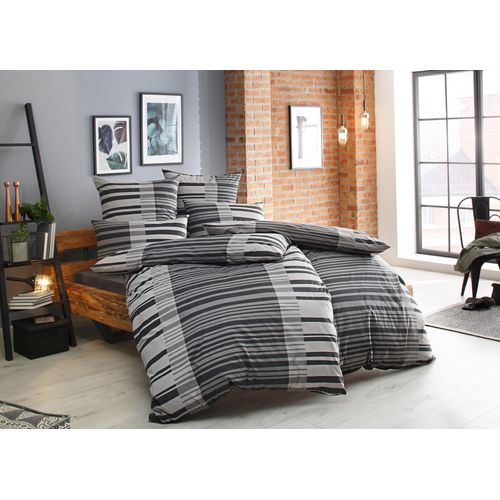 Bruno Banani Bettwäsche »Cameo, nachhaltig, reine Baumwolle, Premium Qualität, Flächengewicht 115 g/m², atmungsaktiv, 100% Baumwolle, Ökotex zertifiziert, Kissenbezug und Bettdeckenbezug mit Reissverschluss ausgestattet«, (2 tlg.), Renforcé Qualität