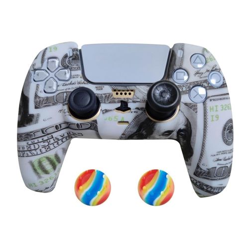 2 x Schutzhülle für Playstation 5 DualSense Controller Skin Silikon Schutz Motiv