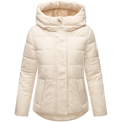 MARIKOO Damen Winter Jacke gesteppt Teddyfell gefüttert Steppjacke mit Kapuze & Recyceltes Obermaterial Elira Image