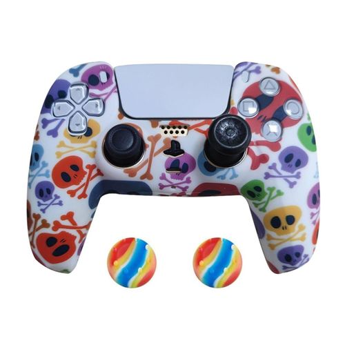 2 x Schutzhülle für Playstation 5 DualSense Controller Skin Silikon Schutz Motiv