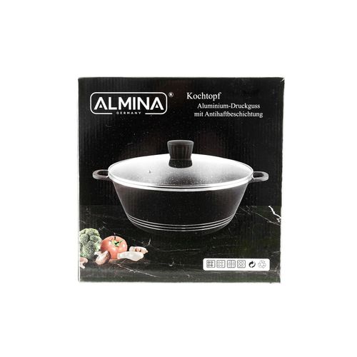 Kochtöpfe Schwarz mit Glasdeckel Antihaft